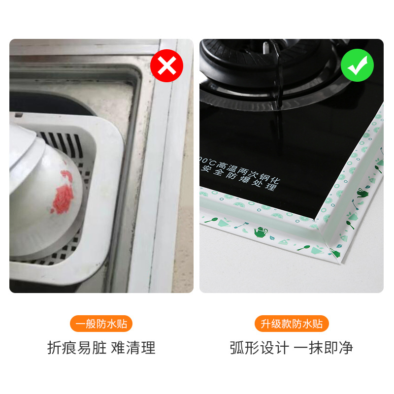 Kitchen and bathroom grouting tape, waterproof and anti-mold tape, corner line tape, moisture-proof, anti-mold and anti-collision strip tape, transparent sealing tape details Picture
