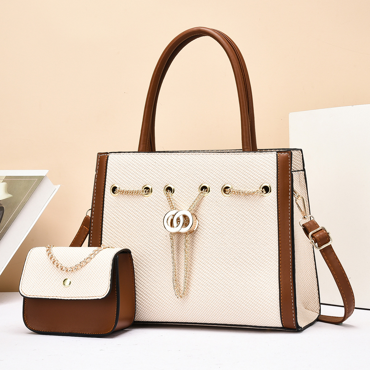Cross-border exquisite single-shoulder bag, crossbody bag, women's bag, large bag, new Korean-style handbag, trendy women's bag full figure
