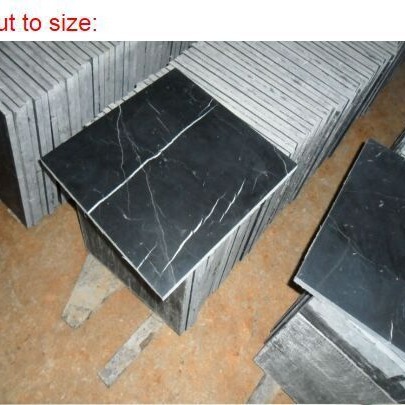 Customized natural marble black and white root domestic stone floor tiles, window sills, marble countertop panels, and elegant pattern stones Application Scenario