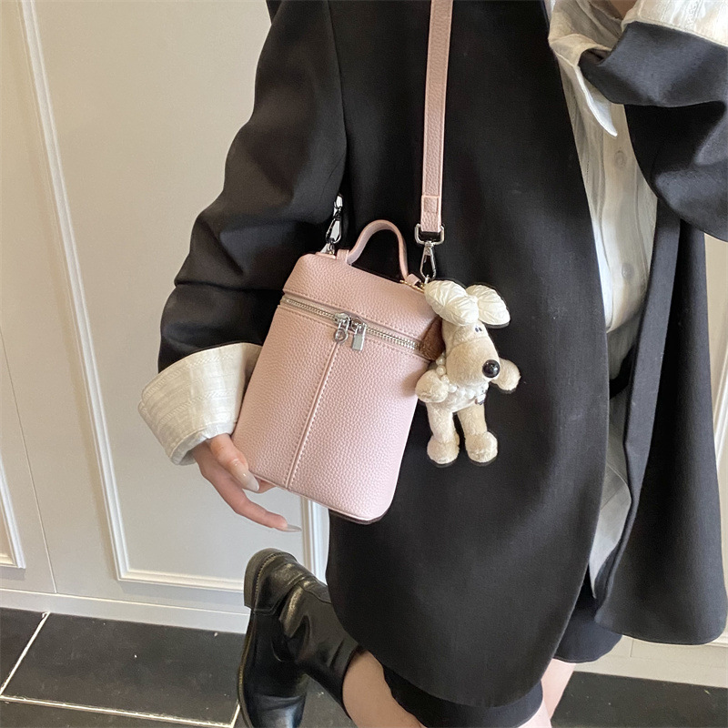 Korean style macaron simple and fashionable small bag for women 2025 new casual travel single-shoulder crossbody mobile phone bag Specification drawing