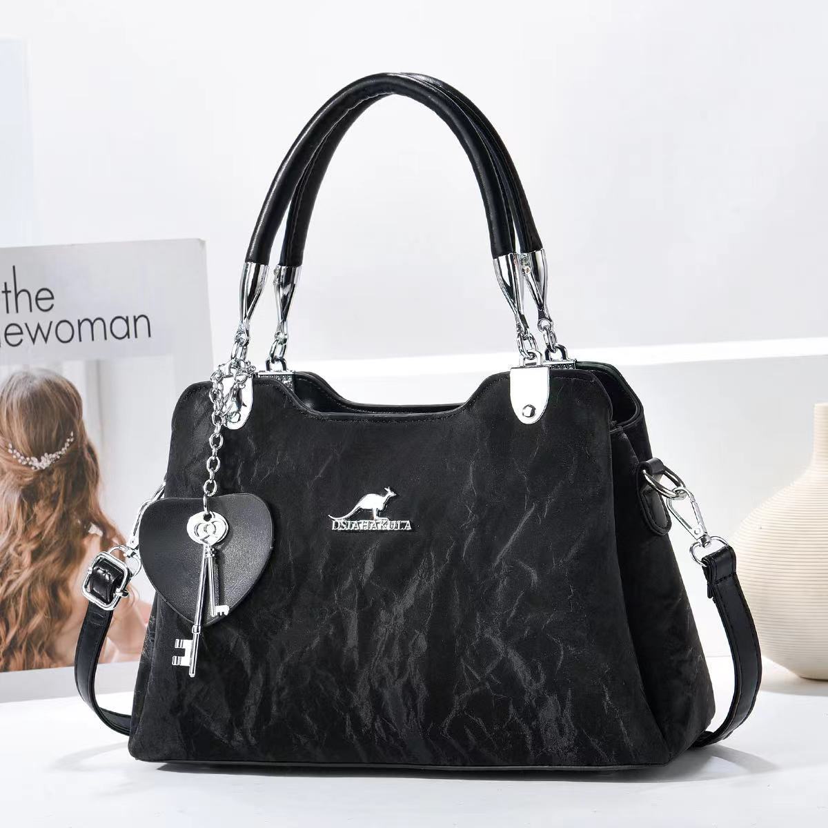 Cross-border wholesale Taizhou women's bags, large-capacity handbags, new women's bags, high-quality single-shoulder large bags, mom bags full figure