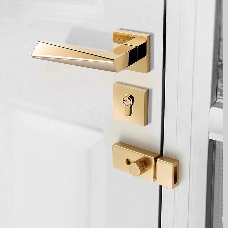 Aluminum alloy exposed latch door latch, door bolt, anti-theft door lock latch, door latch for bathroom, thickened wooden door latch without drilling Specification drawing