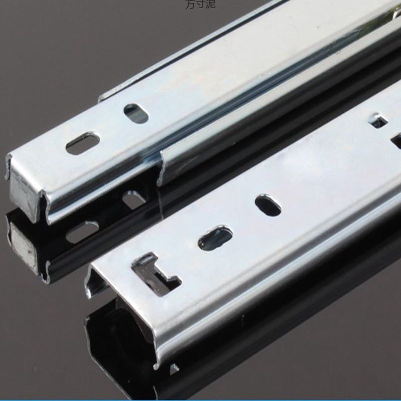 Drawer track slide, second section guide rail, thickened computer desk keyboard track, roller slide, roller slide, wholesale for foreign trade Application Scenario