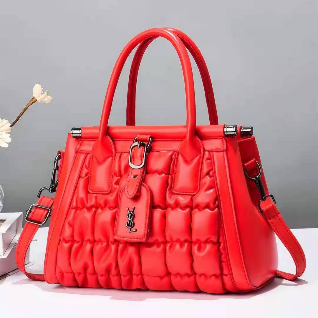 2022 New style of European and American style foreign trade handbag, pleated candy color texture, cross-border single-shoulder hand-carry large capacity women's bag details Picture