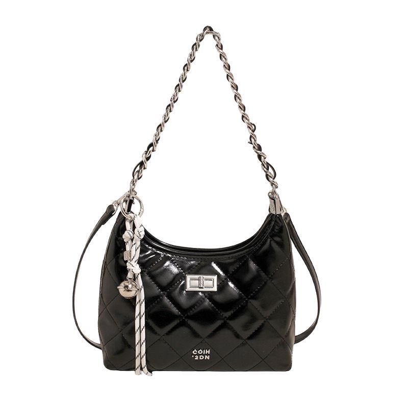 Cross-border fashion casual diamond-shaped chain underarm bag for women 2025 New Korean style stylish and versatile single-shoulder crossbody bag Item Picture