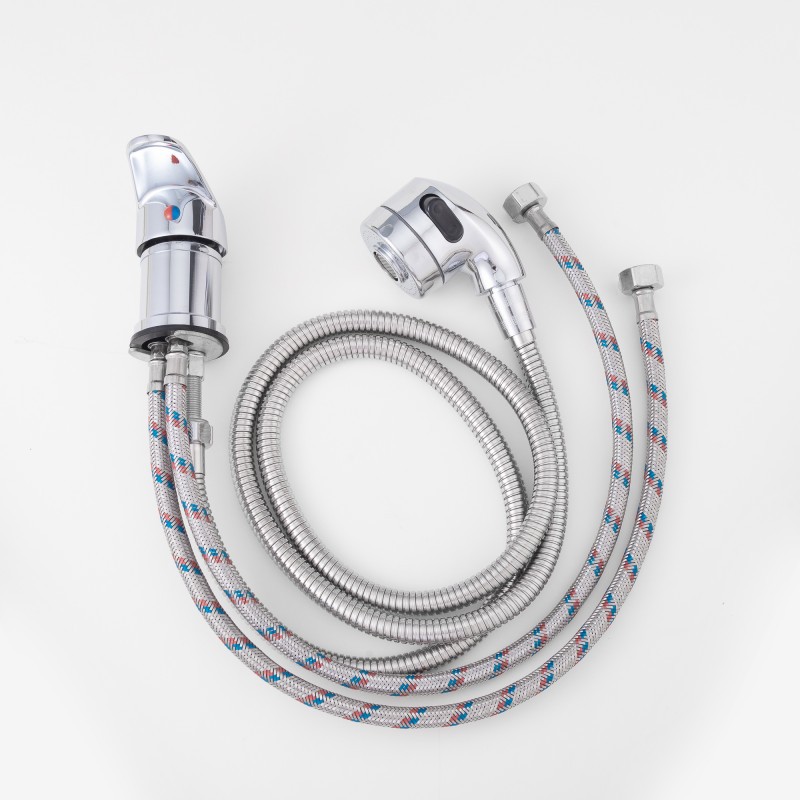 Hair salon hair washing bed cold and hot water mixing valve, shower head, washbasin hose, hair salon hair washing bed faucet accessories Specification drawing