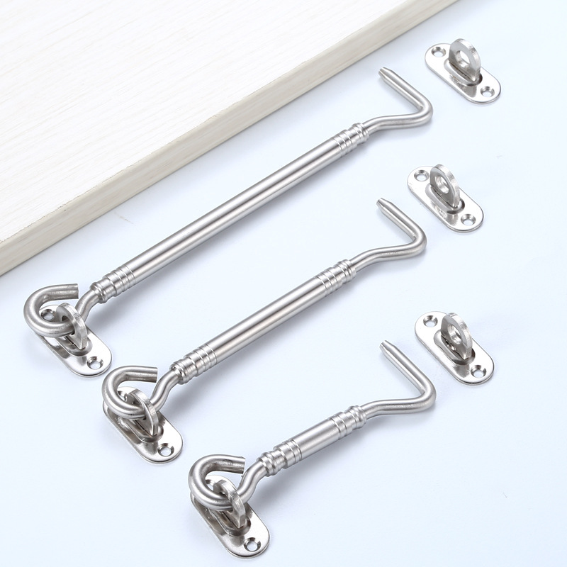 Factory direct sales of thickened pure stainless steel window wind hooks, European-style hooks, hooks, nails, door and window couplings, and wholesale window hooks details Picture