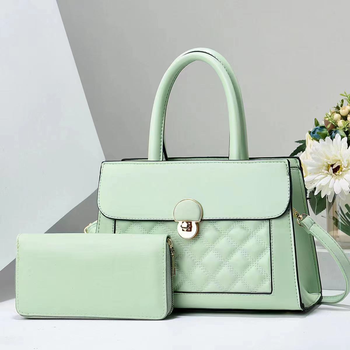 Korean diamond-shaped fashion handbag 2023 new style simple and light luxury mother and child single-shoulder bag, trendy and versatile quality crossbody bag Specification drawing