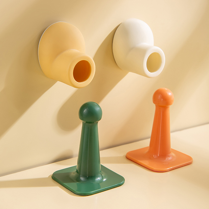 Door handle pad, silent cover, household anti-collision door stop sticker, silicone door stop, anti-collision wonder, new door stop without drilling details Picture