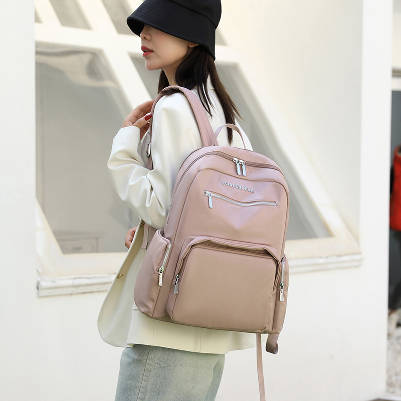 Colorful Fox Ladies' bags, large-capacity fashionable and trendy schoolbags, water-resistant nylon backpacks, computer bags details Picture