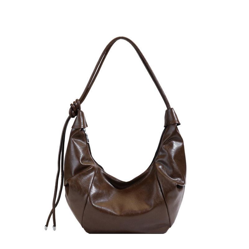 A unique retro patchwork dumpling bag for women, a new spring/Summer 2025 trendy and fashionable large-capacity single-shoulder crossbody bag Item Picture