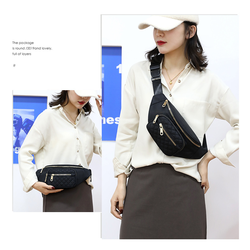 ladybags' new Korean-style embroidered waist bag, outdoor sports women's chest bag, single-shoulder multi-functional crossbody bag, is lightweight Application Scenario