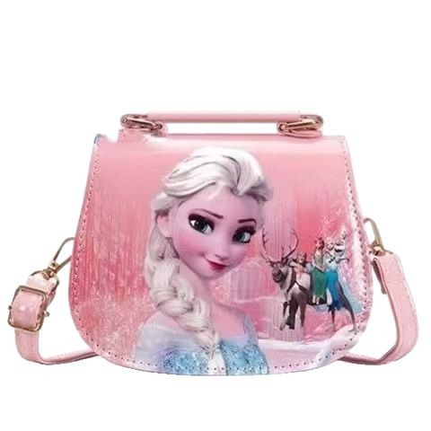 Children's bag, Ice Princess Girls' handbag, Korean version backpack, Aisha Princess, cute single-shoulder crossbody bag Item Picture