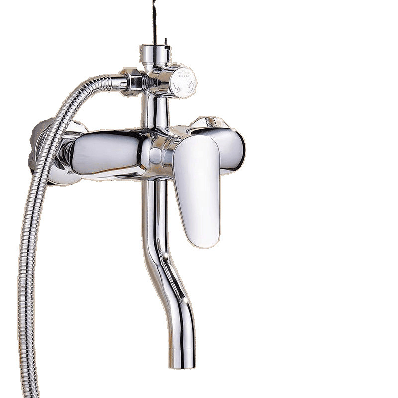 All-copper mixing valve, concealed thickened three-position faucet shower head set, cold and hot water faucet bathtub bath switch Item Picture