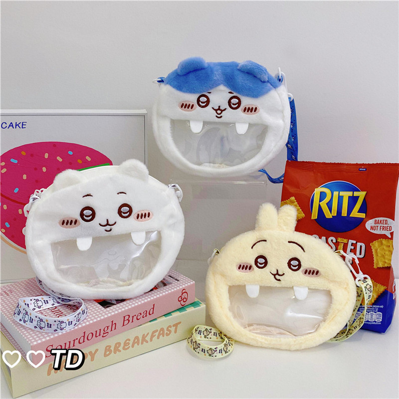 The new Japanese-style Gika Wa plush crossbody bag, the Usaki Little Eight Pain Bag, and the transparent phone key case with a girlish heart full figure