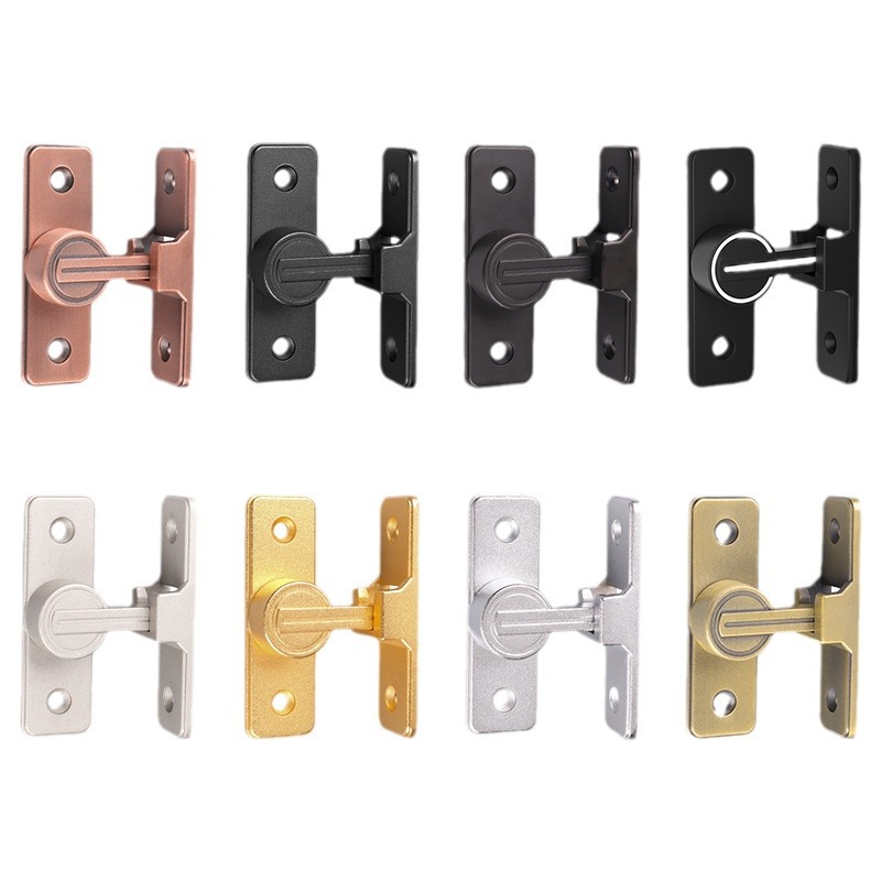 Non-perforated door bolt, door latch, 90-degree sliding door lock, bathroom lock, snapper, sliding door lock, latch, door latch Item Picture