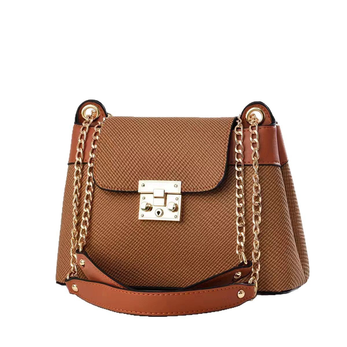 Taizhou women's bags: Versatile crossbody bags, single-shoulder bags, popular large-capacity chain bags, small bags, women's bags Item Picture