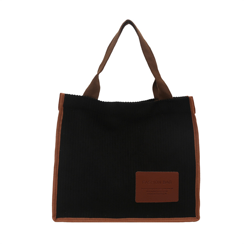 Tote bag 2025 for college students' class commuting, single-shoulder bag for women, large capacity, simple and casual Japanese handbag Item Picture