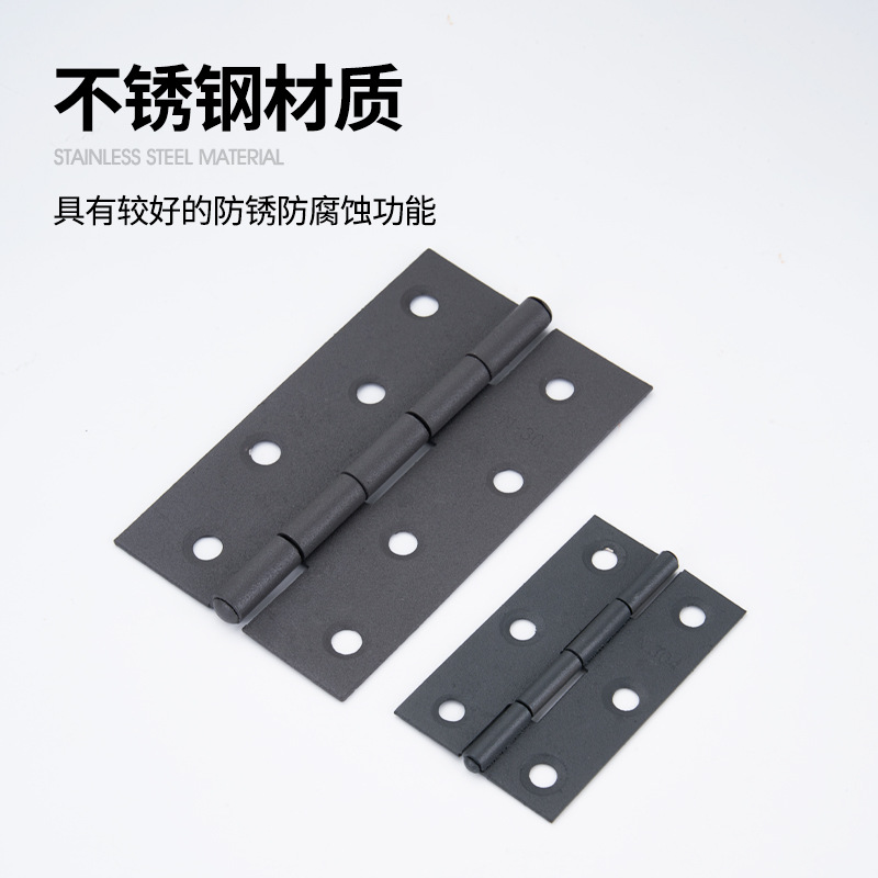201 stainless steel hinges are in stock and available for wholesale of furniture hardware, door and window accessories, flat head hinges, and cabinet door hinges details Picture