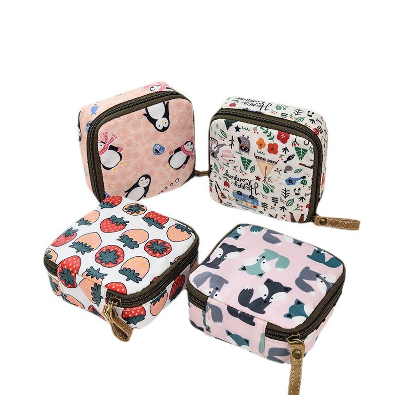 Japanese-style portable makeup bags, handbags, cute lipstick storage bags, sanitary napkins, zipper small bags wholesale Item Picture
