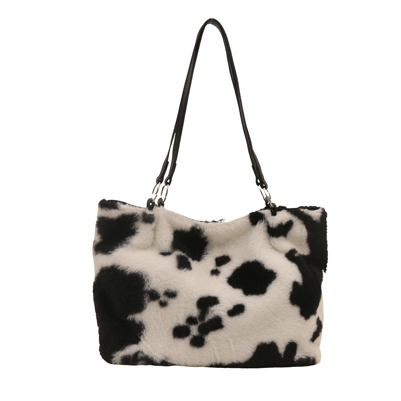 Autumn and Winter bags for women 2024 New style lamb fur bag, large capacity single-shoulder bucket bag, tote bag, plush handbag Item Picture