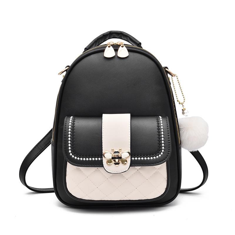 Bee Backpack 2022 New Style Women's Bag, Korean style, fashionable and versatile, Super popular on Instagram Women's backpack, large capacity consignment Item Picture