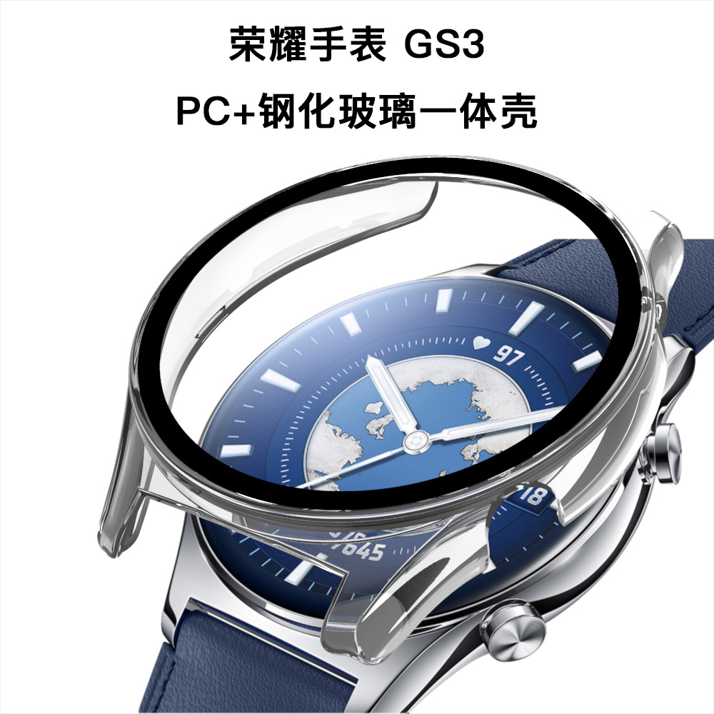 The Honor watch GS3 protective case is compatible with the Honor watch gs3 46mmPC case and tempered glass film in one full figure