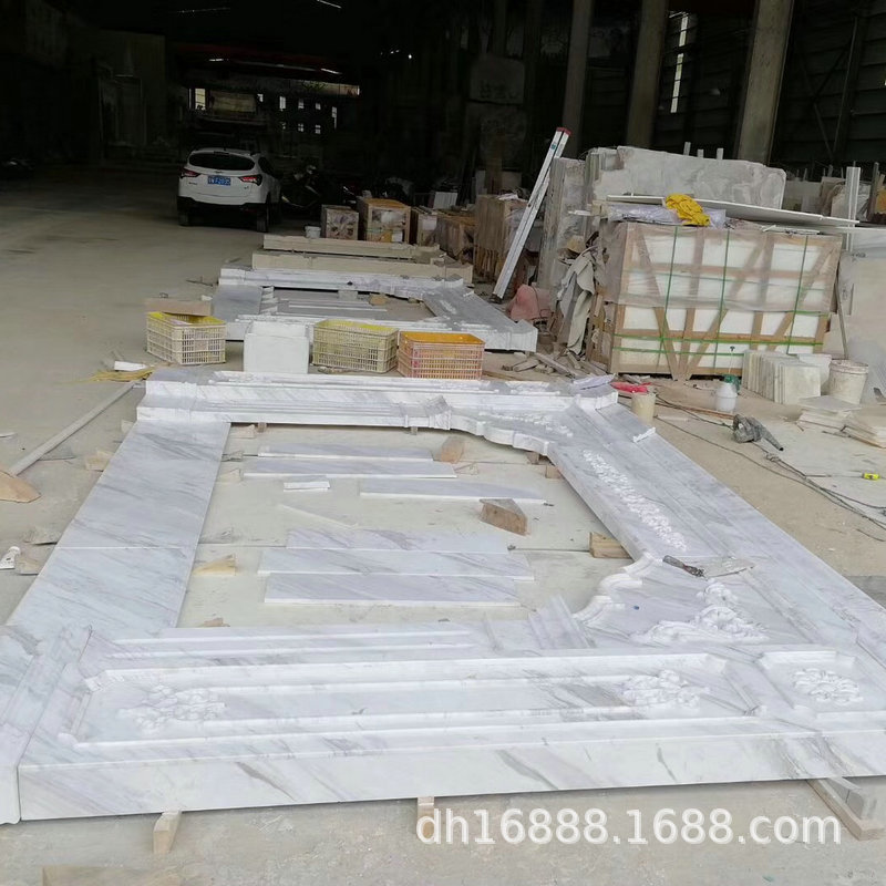 Youdaoplaceholder0 Huangshi art natural marble jazz white background Wall, European modern design style series Application Scenario