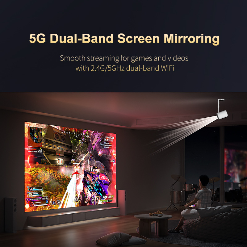 TS-7 projector: Hidden lift stand projector, smart portable mini projector for home theater Specification drawing