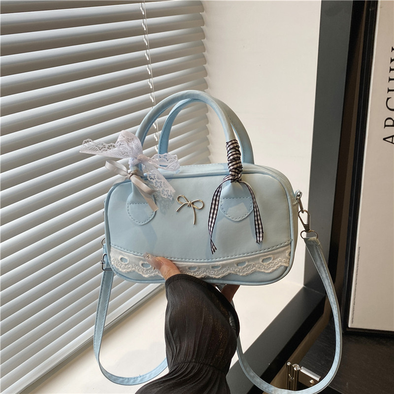 A trendy, versatile and cute lace hand-held Boston bag for women, a high-end single-shoulder crossbody bag for summer 2025 full figure