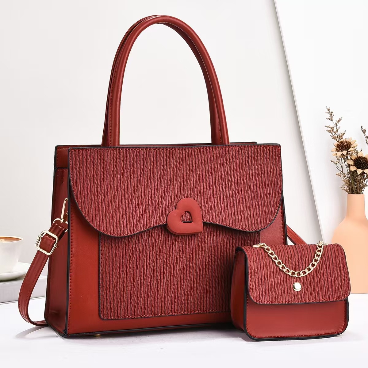 Mother and child bag, handbag, commuter single-shoulder crossbody bag, cross-border bag, new women's large-capacity tote, mom's fashionable bag Specification drawing