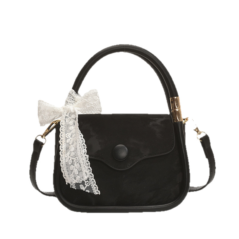 Korean lace small square bag 2025 Summer new fashion trend crossbody bag, daily handbag, commuting single-shoulder bag for women Item Picture