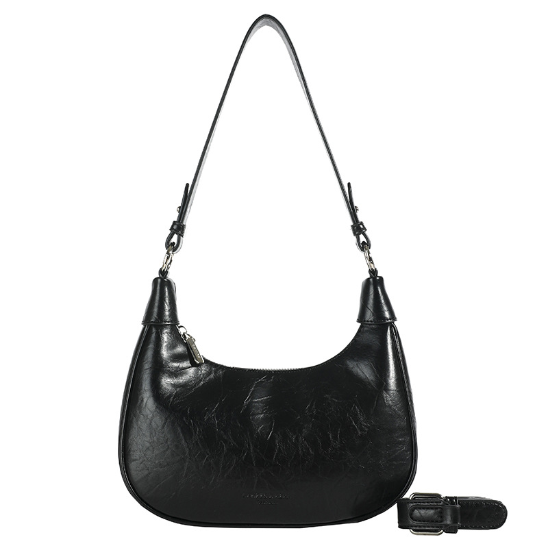 A niche design soft-skin dumpling bag for women, 2024 new retro large-capacity underarm bag, a high-end single-shoulder crossbody bag Item Picture