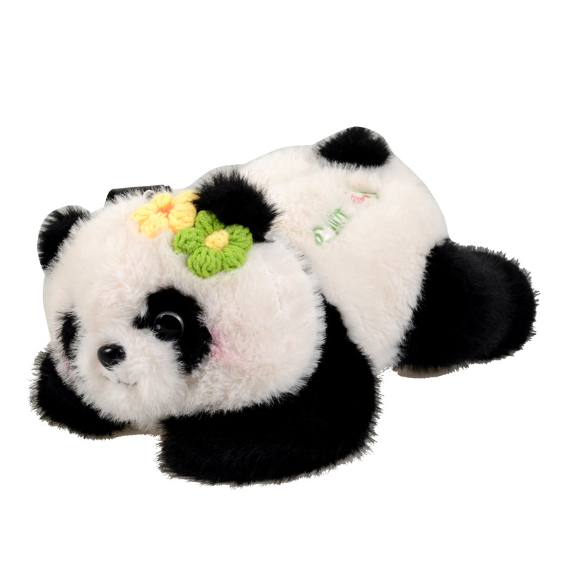 New cute panda crossbody plush toy backpack, a girlish travel backpack, claw machine doll exchange Item Picture