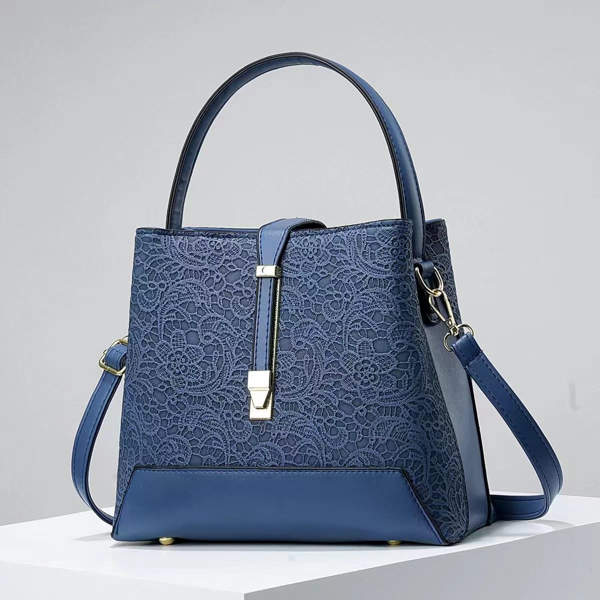 2024 Large-capacity handbag, trendy and fashionable women's bag, middle-aged mother's bag, high-end, elegant and versatile, single-shoulder crossbody bag Specification drawing