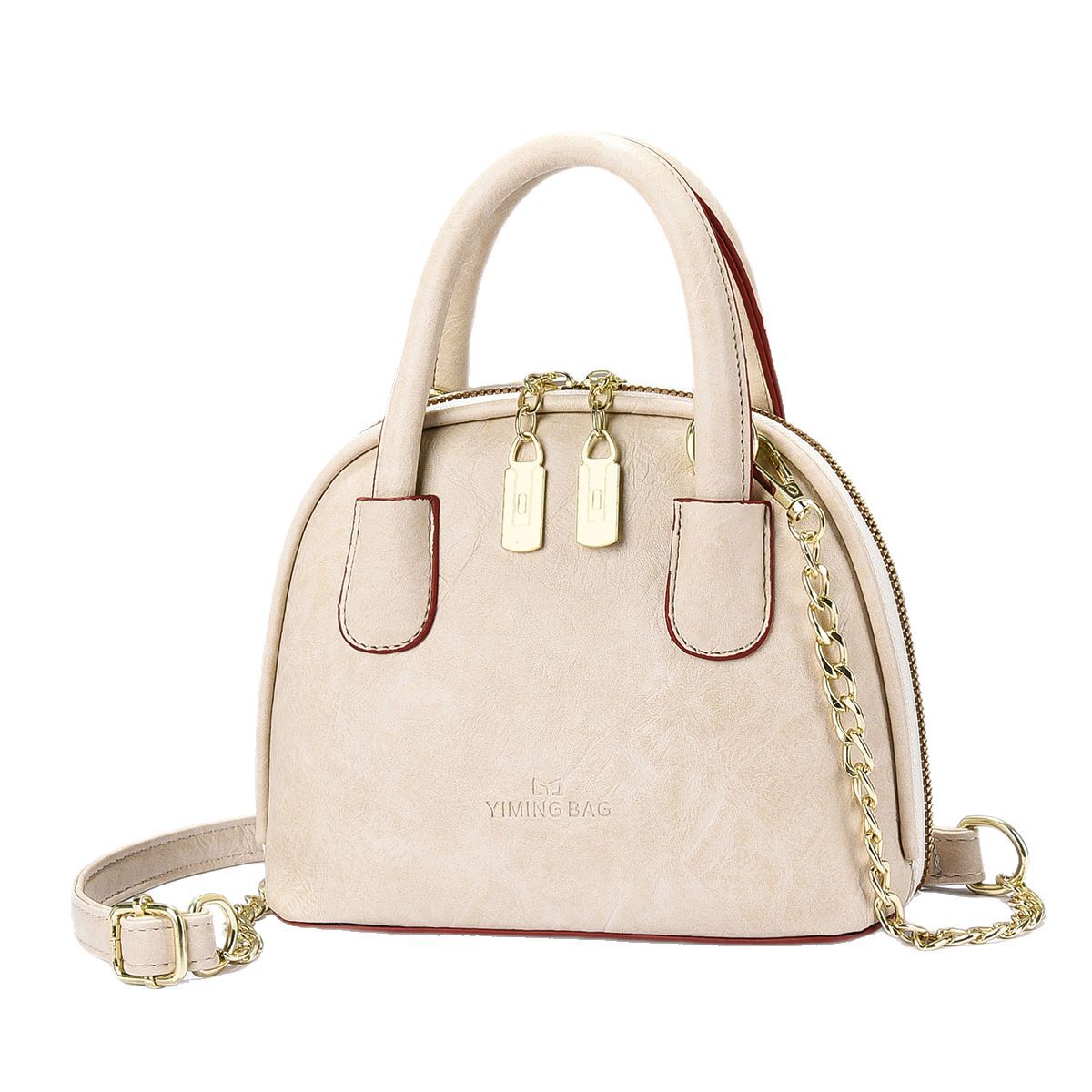 2025 New bowling bag, women's pillow bag, handbag, vegetable-tanned cowhide, niche and simple single-shoulder crossbody bag Item Picture