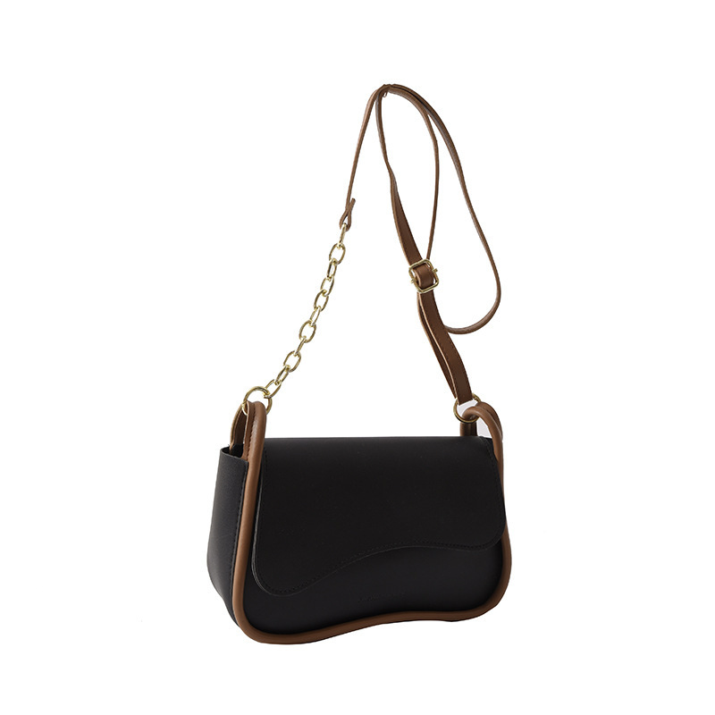 The fresh and artistic color-blocking small square women's bag is a niche 2023 spring fashion single-shoulder crossbody bag with a versatile feel for ladies Item Picture