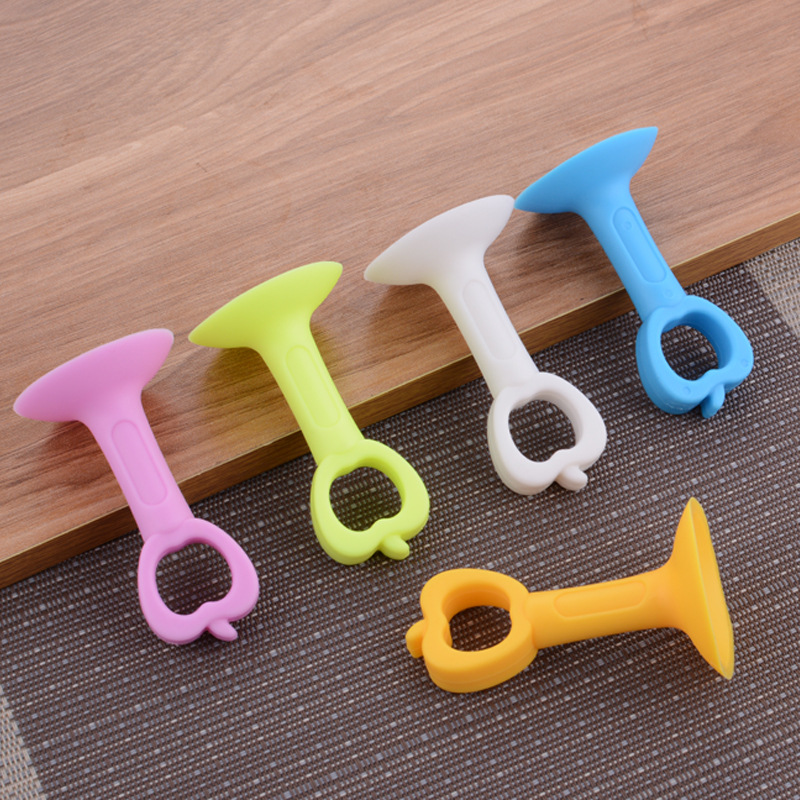 Jinshengyuan extended version silicone door stop, no-drilling handle, anti-collision glove-type silicone door stop and wall stop full figure