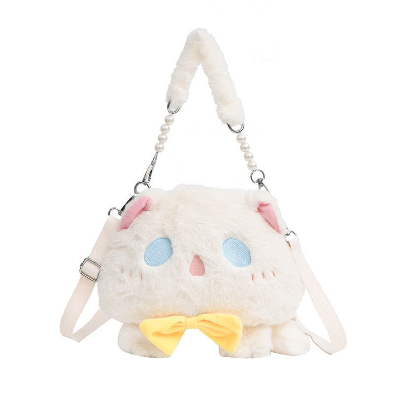 Plush bag 2023 Summer New Style Lolita crossbody Bag, Youyou Cat animal doll JK soft and cute handbag Item Picture