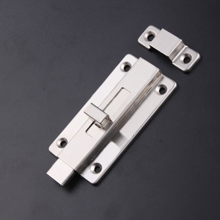Factory wholesale stainless steel latch door bolts, wooden doors, bathroom doors, exposed latch door latches, double-ended, square, left and right latches Application Scenario
