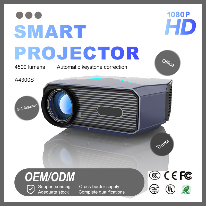 The new model of projector is suitable for home ultra-high-definition living room and bedroom without the need for a screen. It is an all-in-one TV for home office and meetings full figure