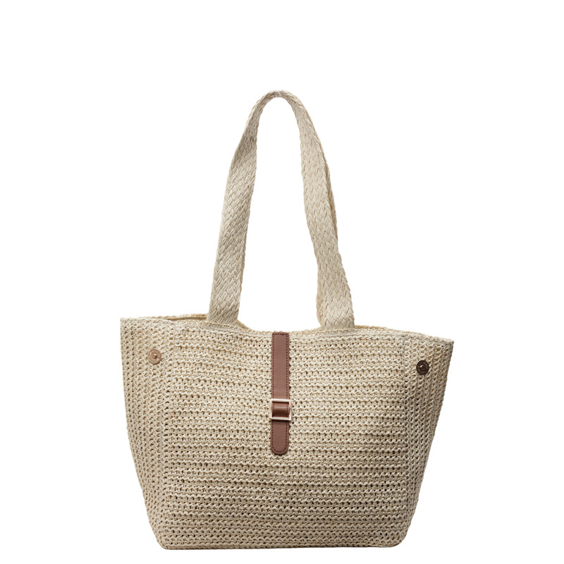 Niche design versatile woven bag for women 2025 New summer fashion large-capacity commuter straw woven bag Tote bag Item Picture