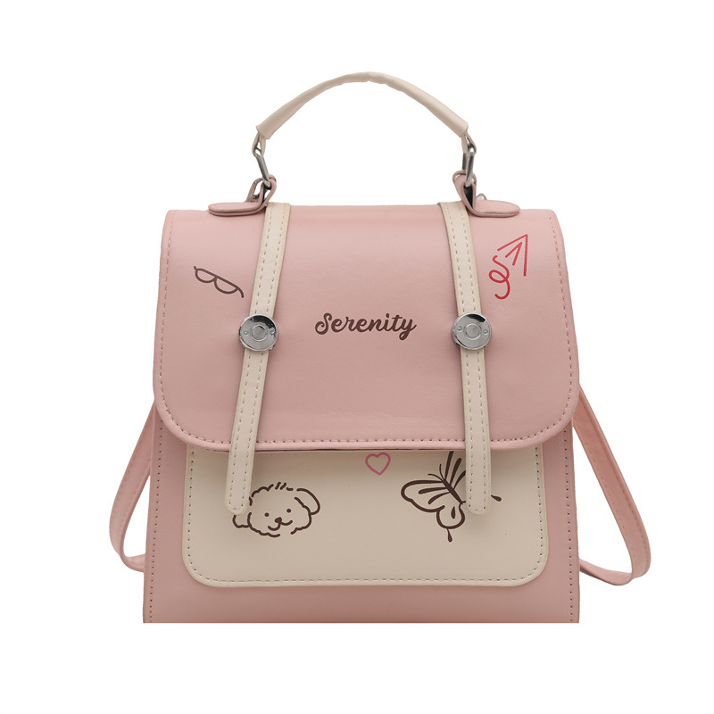 The new Korean-style cute backpack for 2025 is simple, versatile, stylish, and has a unique commuting school style for women. It is a crossbody bag Item Picture