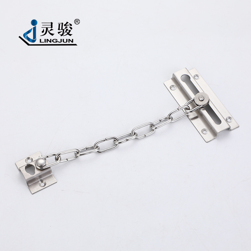 Square stainless steel anti-theft chains for hotel and guesthouse doors and Windows, thickened stainless steel anti-theft security door chains for household doors Specification drawing