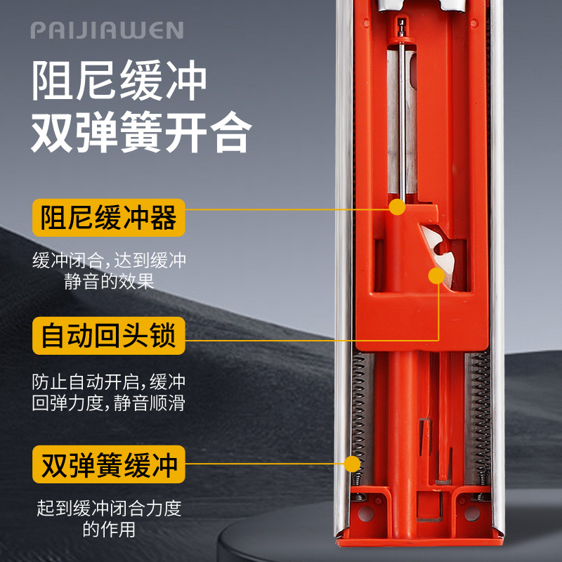 The upgraded and thickened stainless steel guide rail, damping buffer, silent household three-section rail cabinet coffee table bottom is equipped with pull-out slide rail Application Scenario