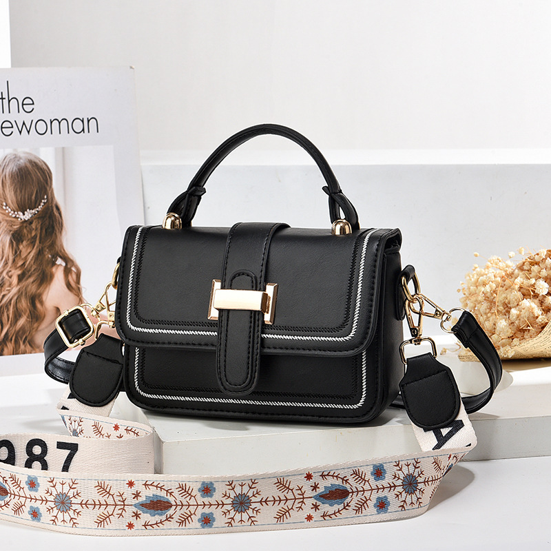 Ladies' small square bag 2025 New high-end wide crossbody women's bag, large-capacity handbag, fashionable and versatile single-shoulder bag full figure