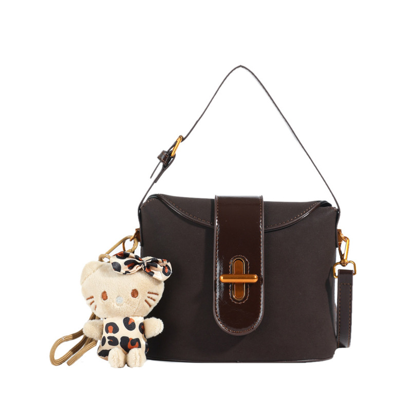 New women's 2024 fashionable bucket bag, casual, versatile, fashionable and niche design, retro crossbody handbag Item Picture