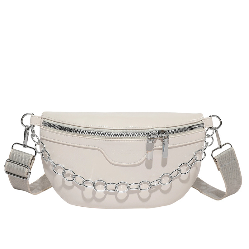 Fashionable saddle bag for women, 2025 new style, high-end glossy chain bag, simple and versatile single-shoulder crossbody bag Item Picture