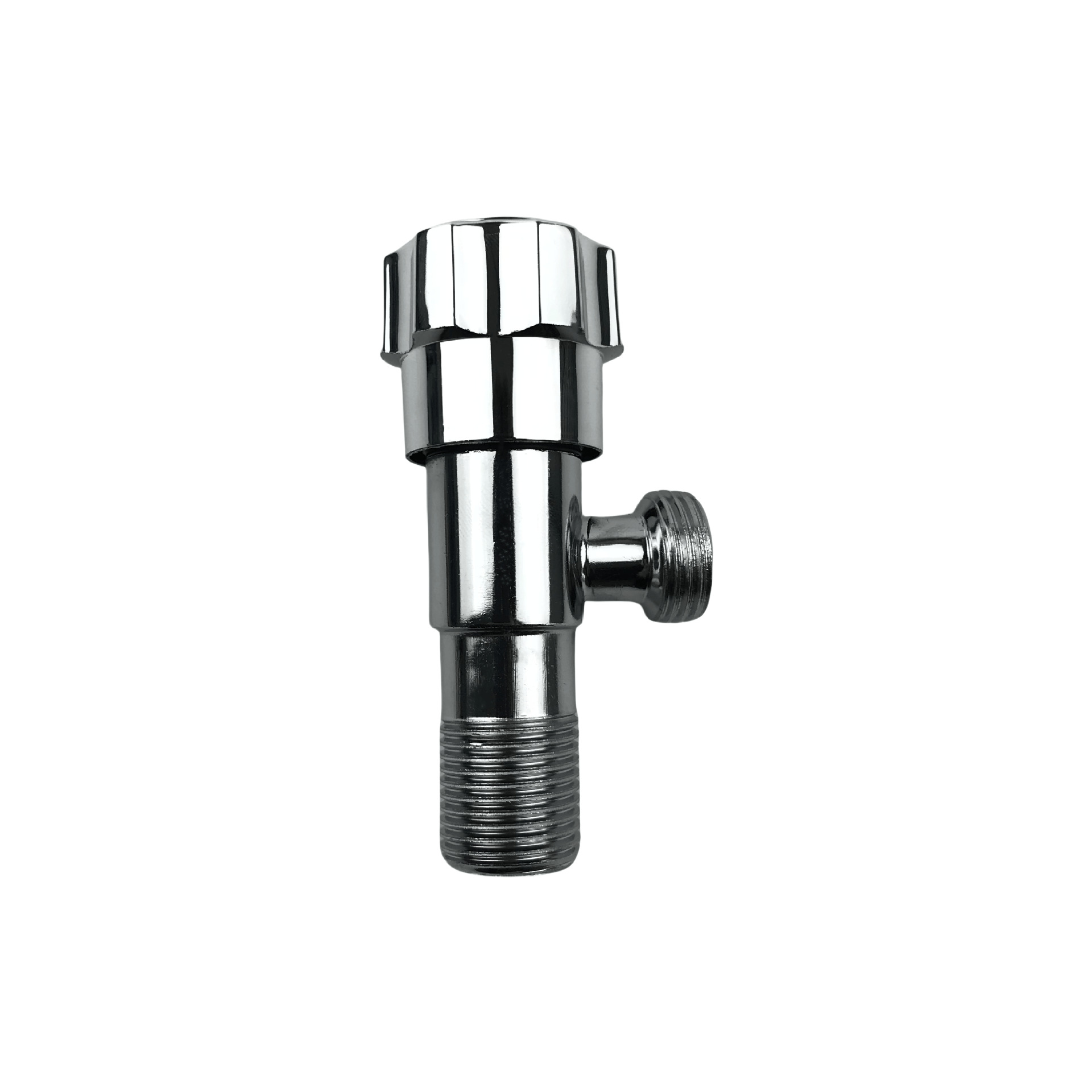 Electroplated stainless iron Angle valve, one inlet and one outlet, 4-point toilet Angle valve, DN15 figure-eight stop valve factory Item Picture