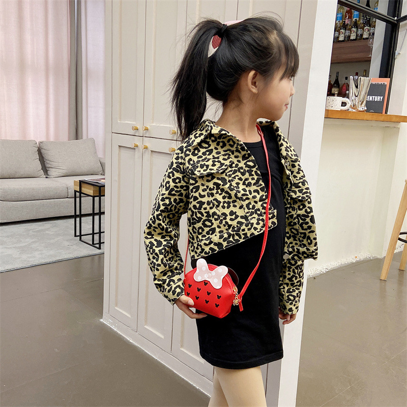 2021 Autumn/Winter new Korean-style fashionable children's bags, crossbody single-shoulder bags, cute cartoon bags for girls and princesses, mini bags Specification drawing